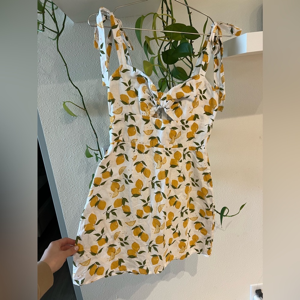 Reformation Lemons Mini Dress